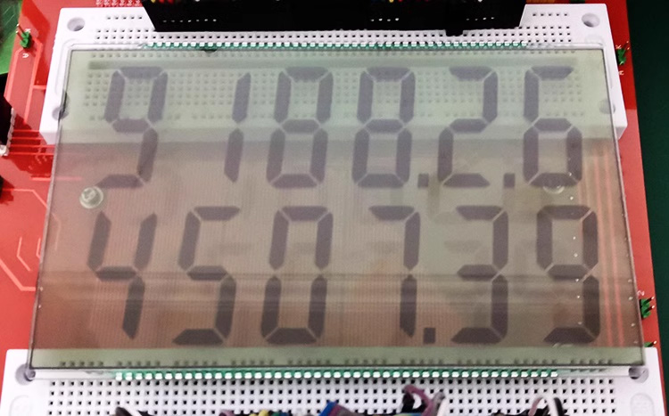 90PIN HTN Positive Double 6-Digits Segment LCD Panel Fuel Dispenser Display Screen 3-5V Static Drive