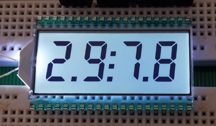 40PIN TN Positive 4 Digits Segment LCD Display Panel 3V Digital Tube Clock Display HT1621