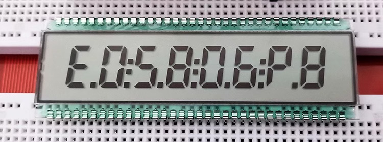 68PIN TN Positive 8-Digits Segment LCD Panel Static Drive Instrument Digital Display Screen 5.0V VKS232
