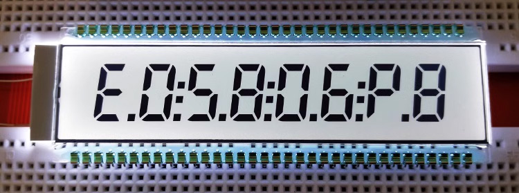 68PIN TN Positive 8-Digits Segment LCD Panel Static Drive Instrument Digital Display Screen 5.0V VKS232