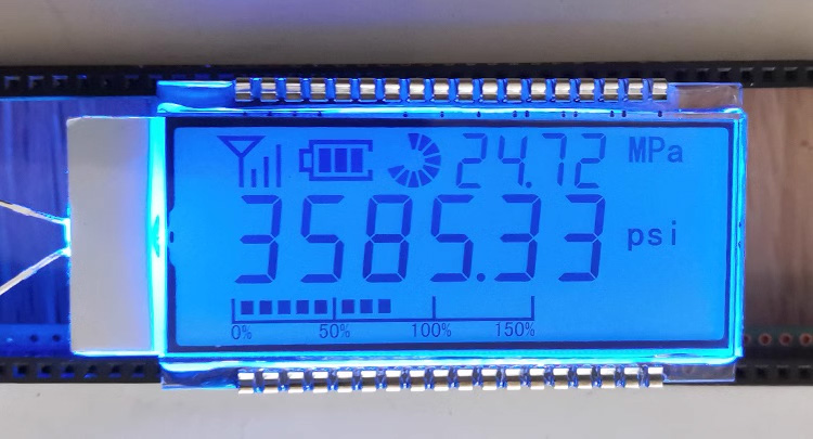 36PIN HTN Positive 6-Digits Segment LCD Panel  Pressure Gauge LCD Display 3V HT1621