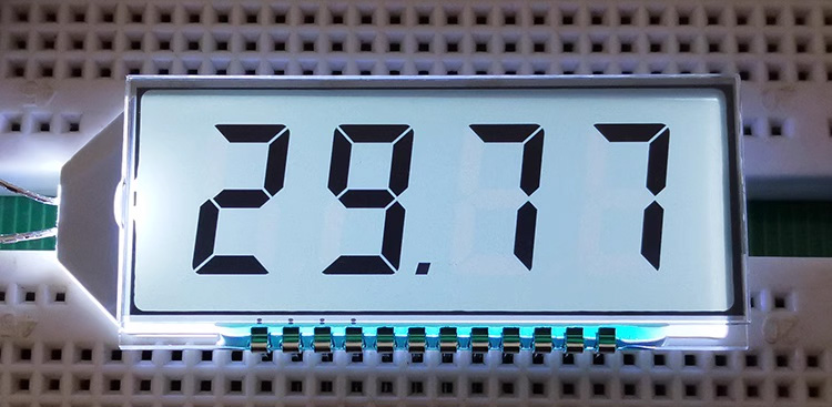 12PIN TN Positive 4-Digits Segment LCD Panel Wide Temperature LCD Digital Tube Display Screen 3V HT1621