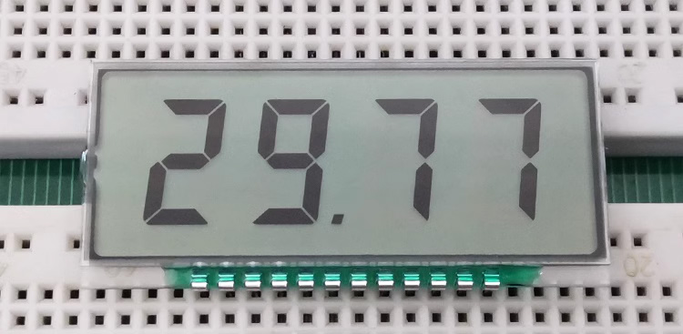 12PIN TN Positive 4-Digits Segment LCD Panel Wide Temperature LCD Digital Tube Display Screen 3V HT1621