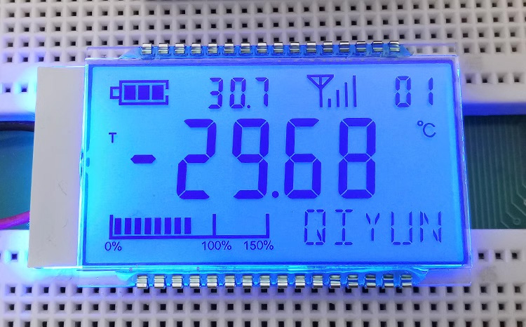 32PIN FSTN Positive 5-Digits Segment LCD Welding Panel Temperature Humidity Pressure Instrument Segment Display 3V HT1622
