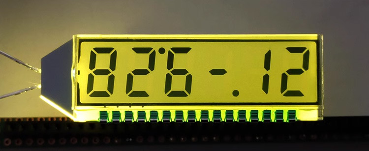 16PIN TN Positive 6-Digit Segment LCD Panel 3V Ultra-wide Temperature HT1621