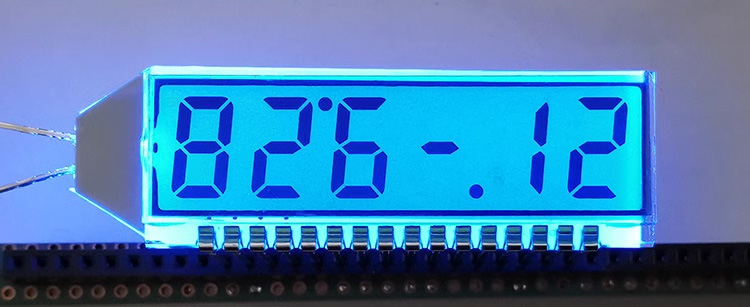 16PIN TN Positive 6-Digit Segment LCD Panel 3V Ultra-wide Temperature HT1621