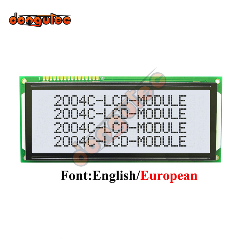 2004 LCD 20X4 Character Module Parallel Port Screen 5V 2004C Blue/Yellow Green/Gray English/European