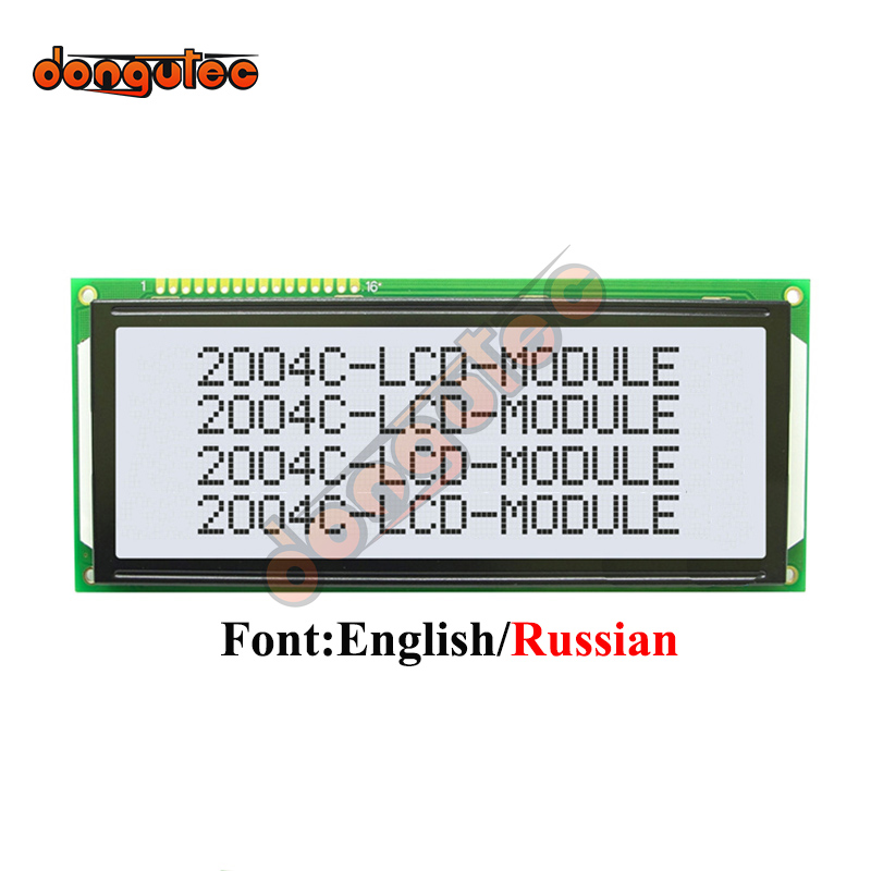 2004 LCD 20X4 Character Module Parallel Port Screen 5V 2004C Blue/Yellow Green/Gray English/Russian