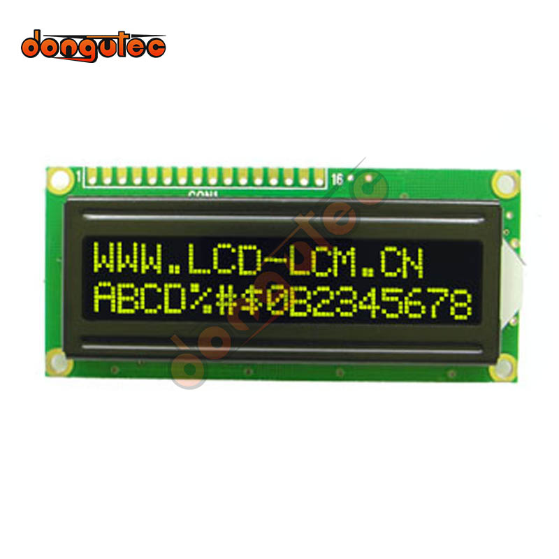 162 1602 16X2 1602A Character LCD Module Display Screen LCM Red Green White Orange Yellow on FSTN Negative Black Background