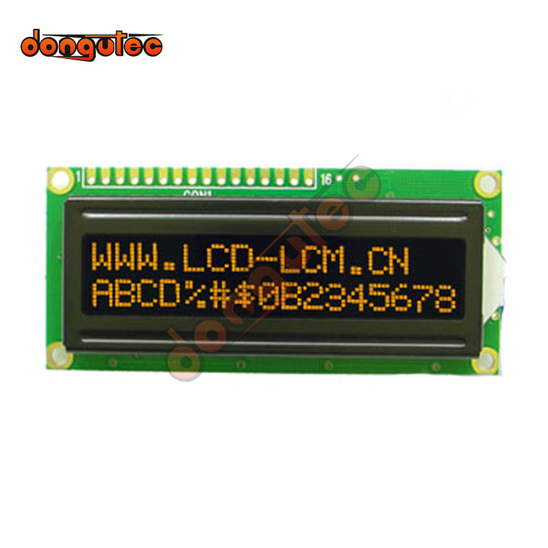 162 1602 16X2 1602A Character LCD Module Display Screen LCM Red Green White Orange Yellow on FSTN Negative Black Background