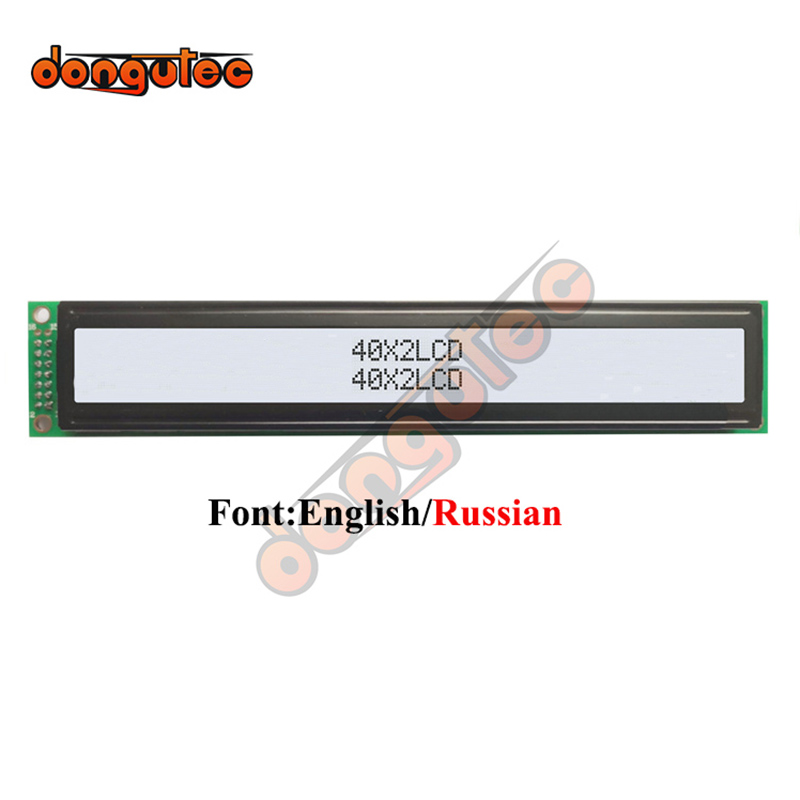 LCD module 40*2 4002 4002A character display SPLC780D or Equivalent Replace PC4002B Blue/Yellow Green/Gray English/Russian