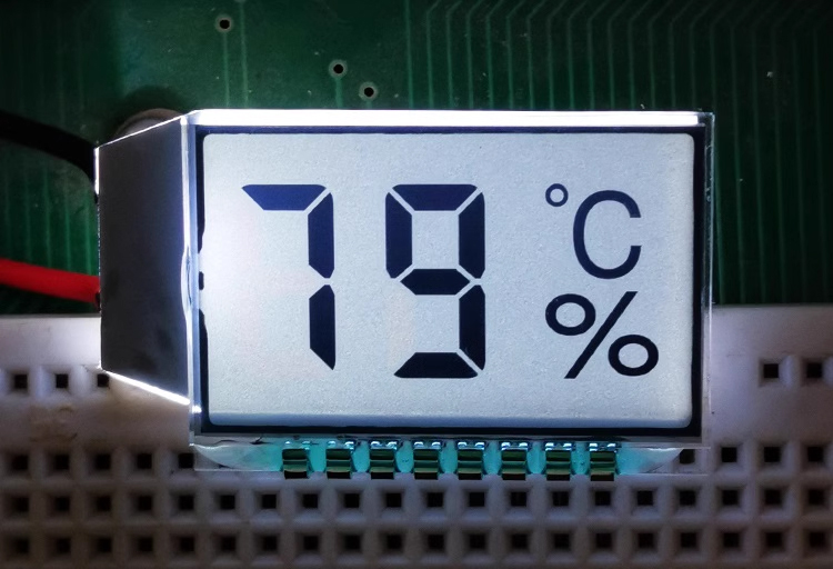 8PIN TN Positive 2-Digits Segment LCD Panel Digital Tube Temperature Humidity LCD Screen HT1621