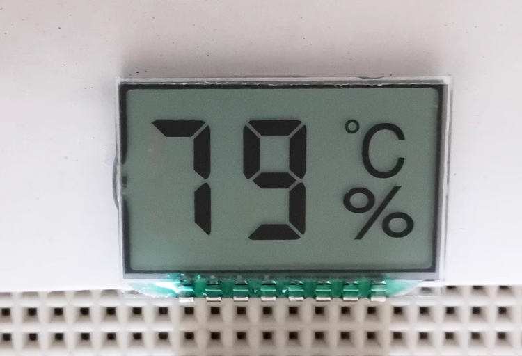 8PIN TN Positive 2-Digits Segment LCD Panel Digital Tube Temperature Humidity LCD Screen HT1621