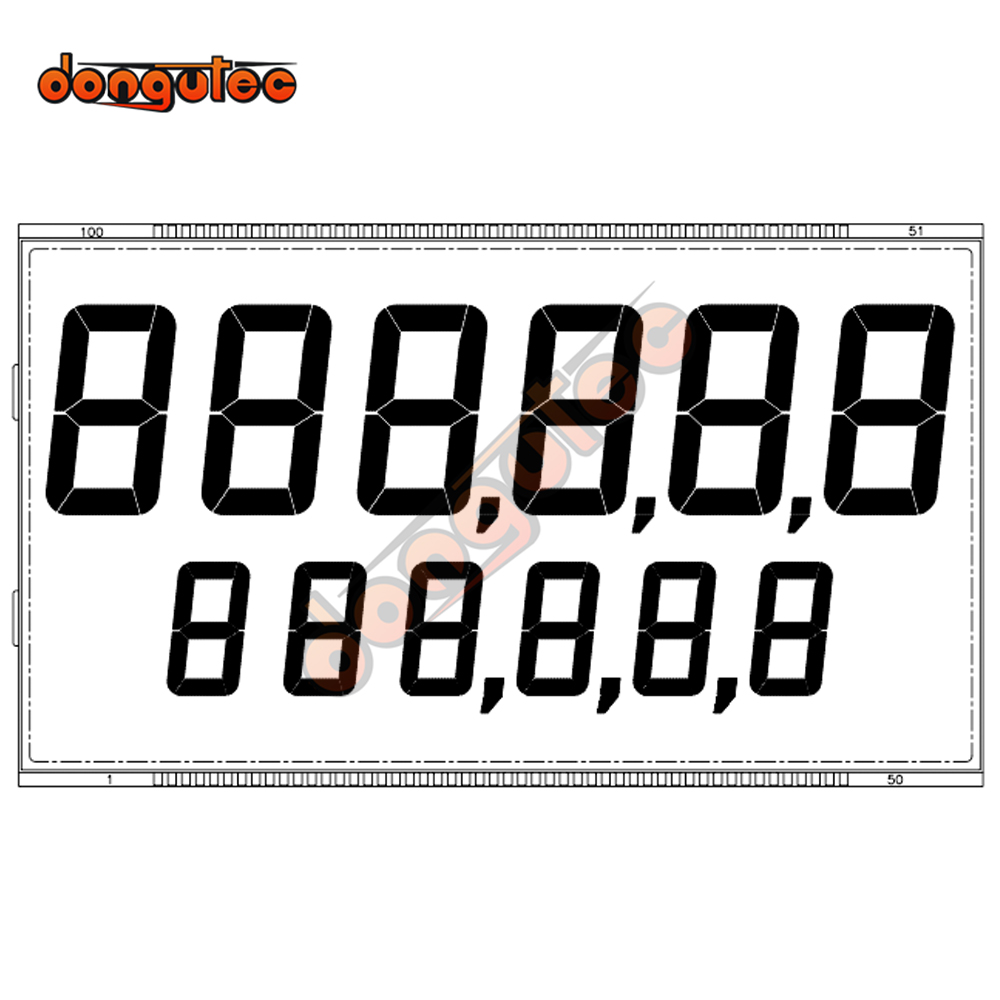 Gilbarco M06036B001 DISPLAY 2 LINE LCD  100PIN TN Positive 12-Digits Segment LCD Screen  M06036B001 Encore 500S 700S 700S Premium LCDs For M05835A001, 3, 4, M12803A002