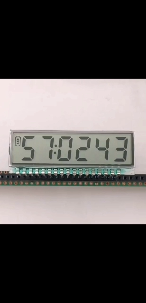 17PIN TN Positive 6-Digits Segment LCD Panel Without Backlight 3V