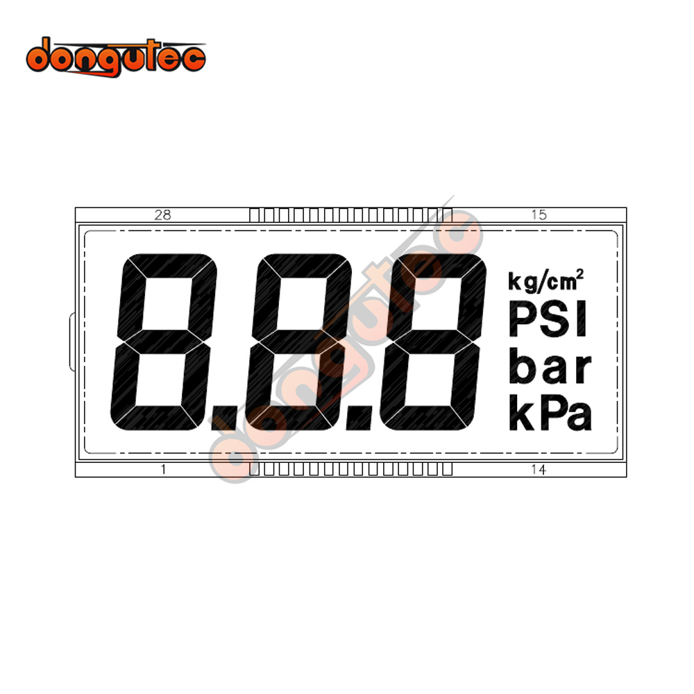 28PIN TN Positive 3 Digits Segment LCD