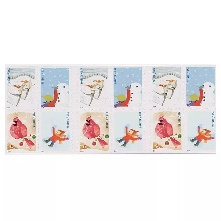 🎁[US Free Shipping]2014 Winter Fun - Holiday Greetings - 100pcs