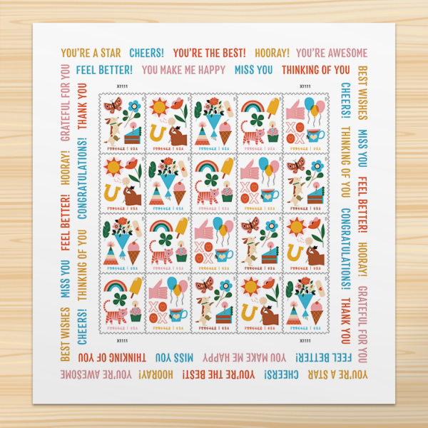 🎁[US Free Shipping]100PCS-Thinking of You Stamps