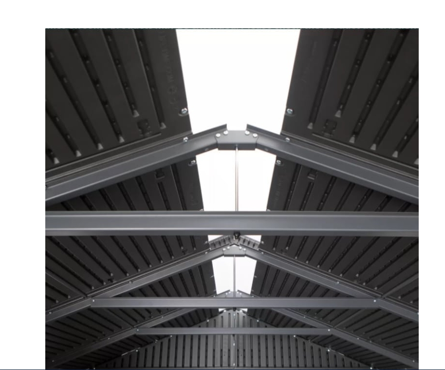 Keter Manor Outdoor Plastic Storage Shed, Grey, 7 x 9.5 ft., Easy to Install, Rainproof With Base《NO8》