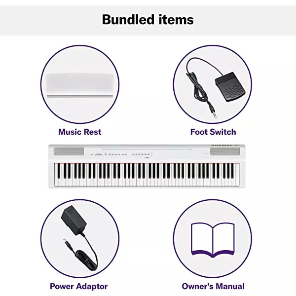 Yamaha P-125 Portable Digital Piano - Slim, Dynamic and Powerful, for Hobbyists and Beginners