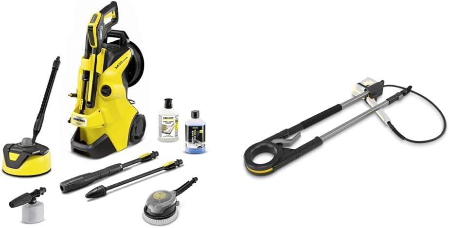 Kärcher K4 Premium Power Control Car & Home high pressure washer: Intelligent app support - the right solution for heavier soiling - incl. hose reel and car & home kit