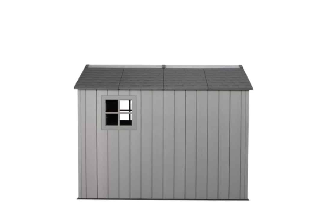 Keter Manor Outdoor Plastic Storage Shed, Grey, 7 x 9.5 ft., Easy to Install, Rainproof With Base《NO8》