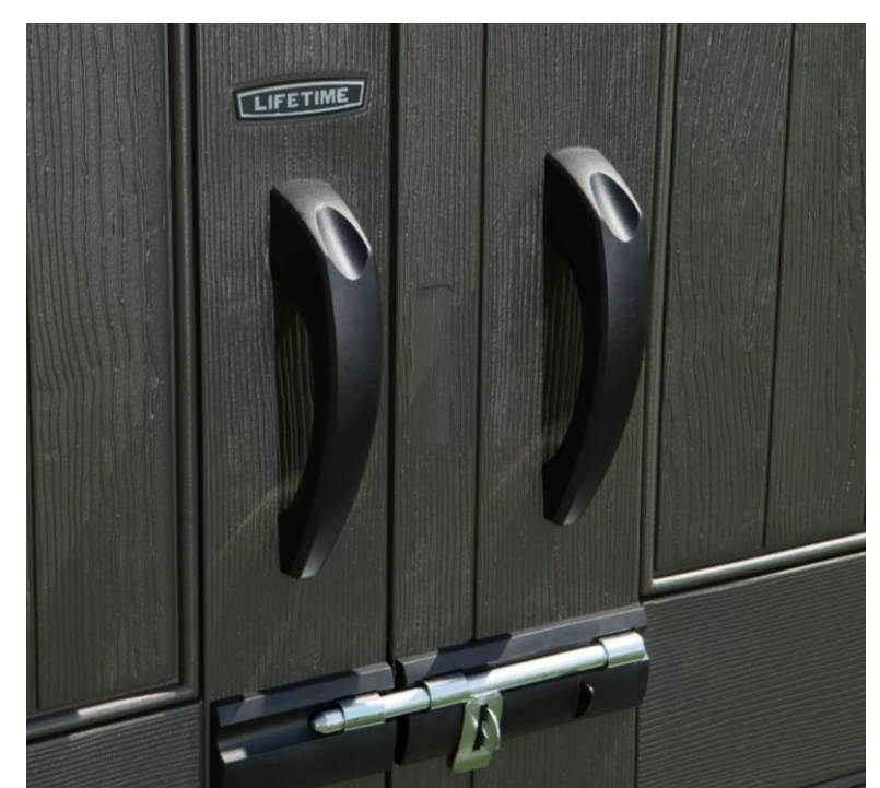 Keter Manor Outdoor Plastic Storage Shed, Grey, 7 x 9.5 ft., Easy to Install, Rainproof With Base《NO8》