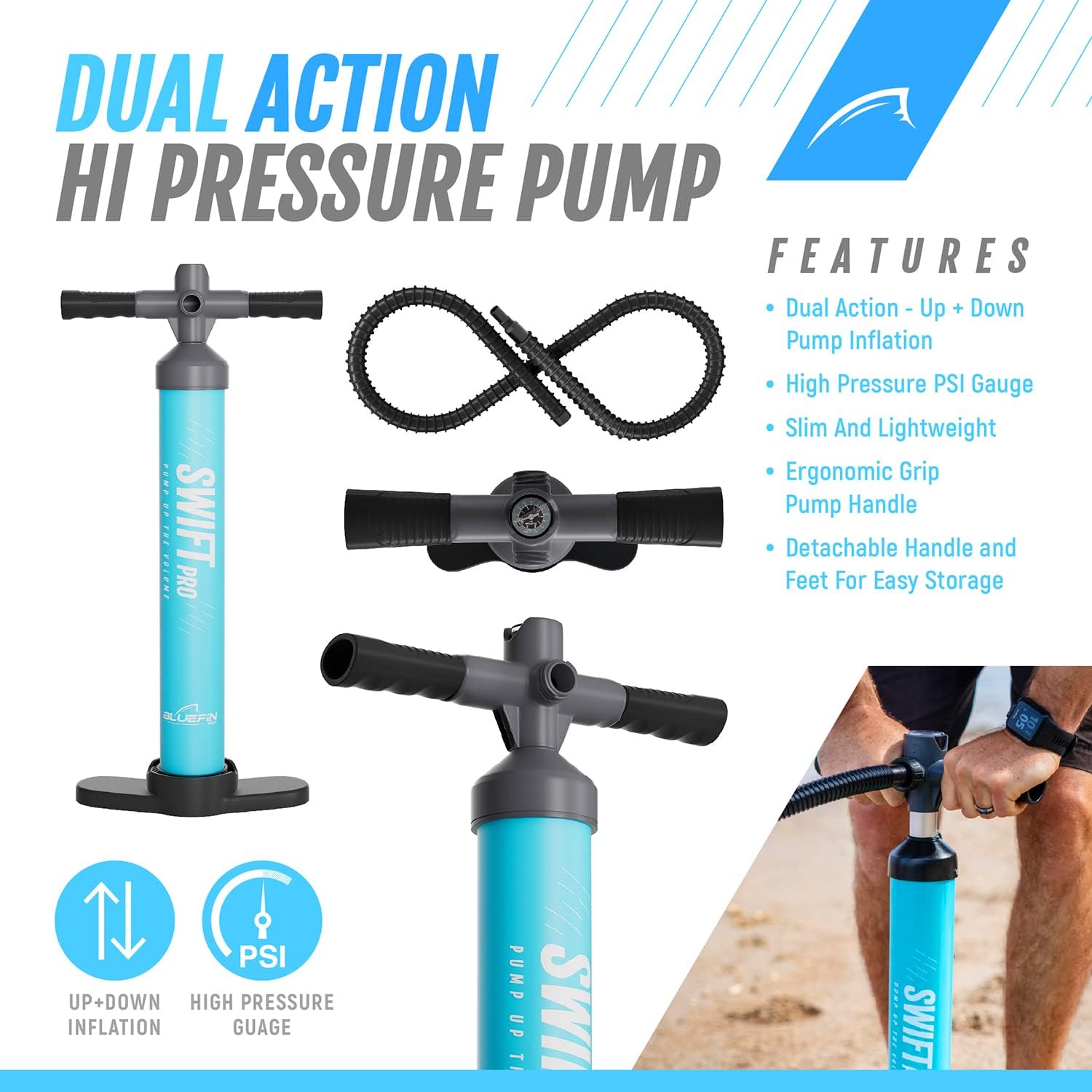 Bluefin Cruise SUP Inflatable Stand Up Paddle Board | Premium Paddleboard Accessories | Multiple sizes: Kids, 9'8, 10'4, 10’8, 12’, 15'