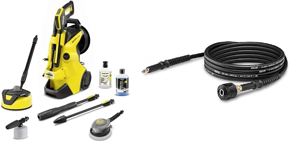 Kärcher K4 Premium Power Control Car & Home high pressure washer: Intelligent app support - the right solution for heavier soiling - incl. hose reel and car & home kit