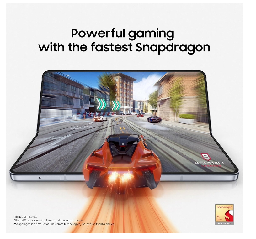 Samsung Galaxy Z Fold5, Unlocked Android Smartphone, 256GB Storage, Icy Blue, 3 Year Manufacturer Extended Warranty