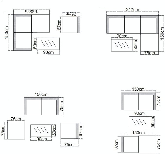 EVRE California Brown Outdoor Rattan Garden Furniture Conversation Set with Handwoven PE Wicker Sectional Sofa Glass Top Table Cushions for Patio Deck Conservatory