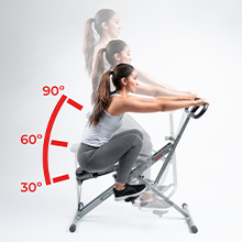 Sunny Health & Fitness Upright Row-N-Ride Versatile Full-Body Workout Squat Assist Trainer, Easy Setup & Foldable, Exercise Equipment, Rower, Glute & Leg Trainer Machine, Optional PRO Squat Machine