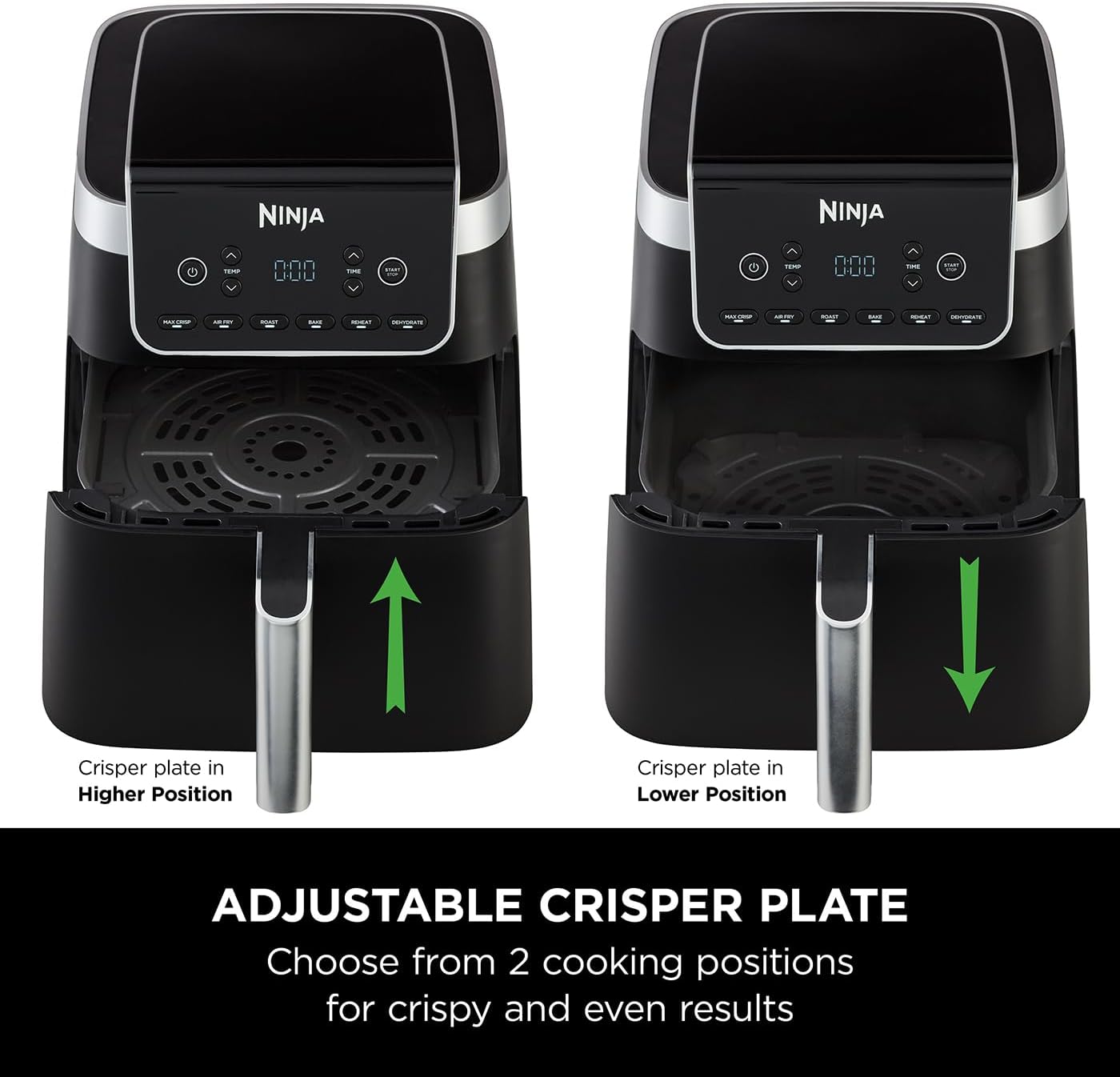 Ninja Air Fryer MAX PRO, 6.2L, Uses No Oil, Large Square Single Drawer, Roast, Bake, Air Fry, Family Size, Digital, Cook From Frozen, Non-Stick, Dishwasher Safe Basket & Crisper Plate, Grey, AF180UK