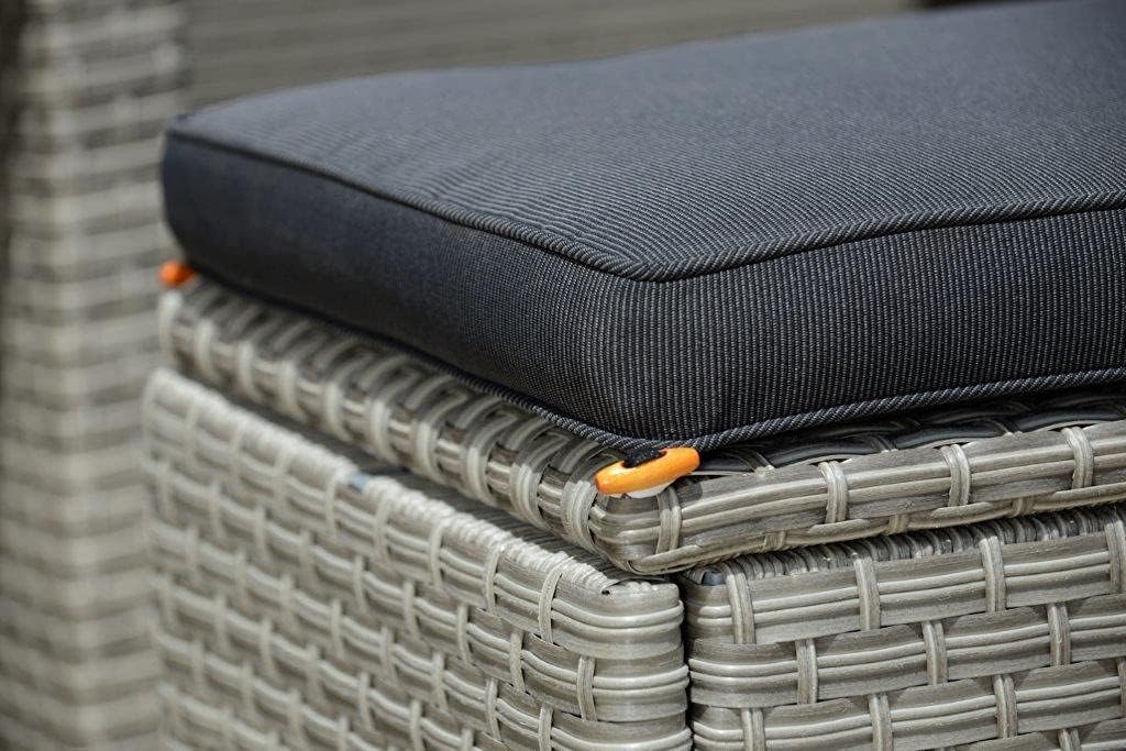 Backyard Furniture Barcelona Luxury 10 Seater Casual Dining Rattan Garden Set with Cushions, Grey/Brown, 191 x 177 x 87 cm