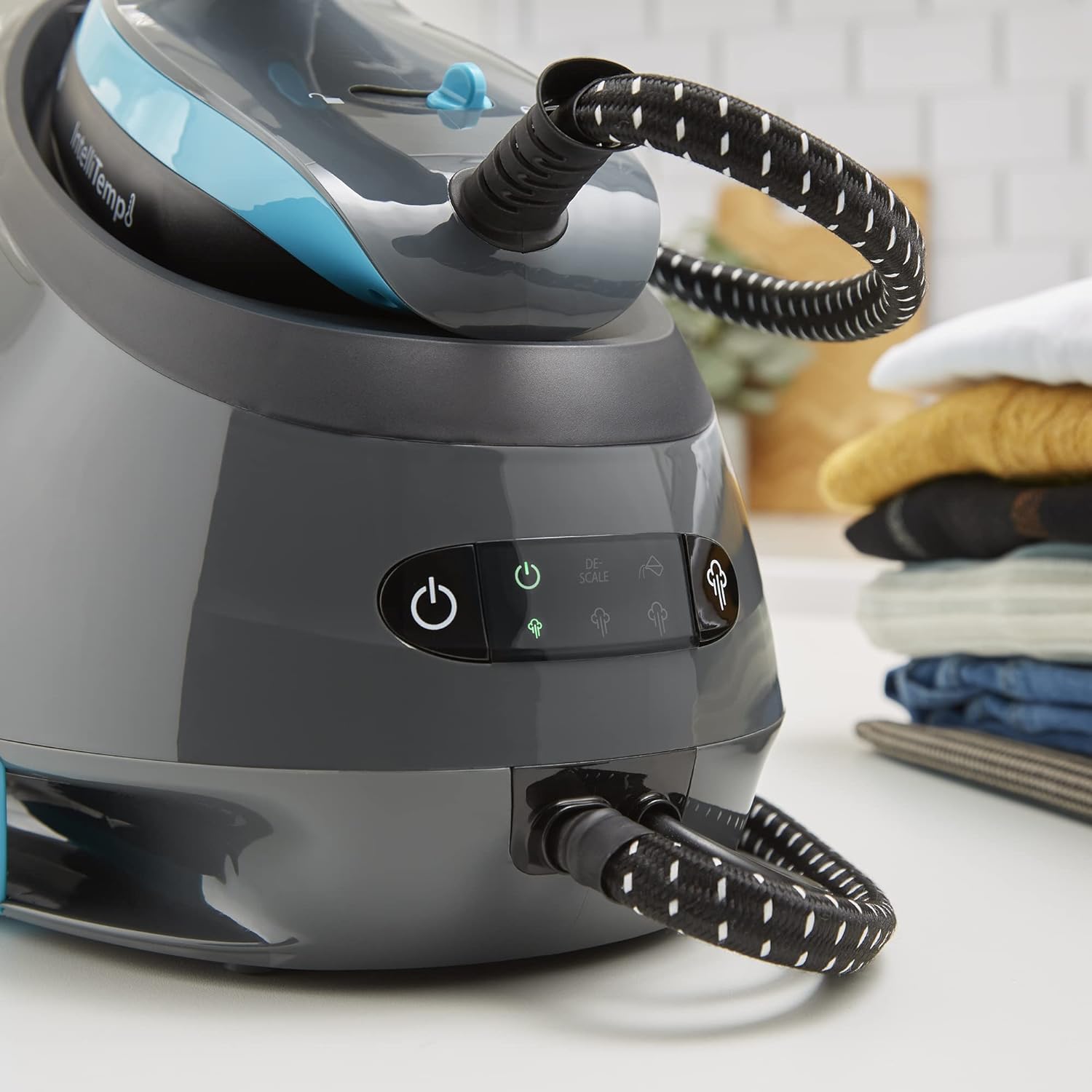 Morphy Richards Speed Steam Pro Steam Generator Iron With Intellitemp, 1.6L Water Tank, Auto Shut-off, Autoclean Technology, Blue, 332103