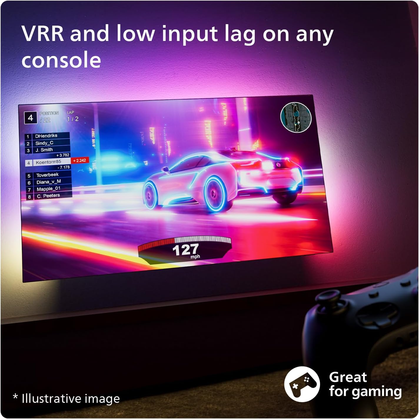 PHILIPS Ambilight 65PUS8109 4K LED Smart TV - 65 Inch Display with Pixel Precise Ultra HD, Titan OS Platform and Dolby Atmos Sound, Works with Alexa and Google Voice Assistant - Satin Chrome [Energy Class F]