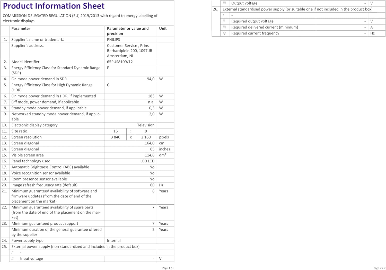 PHILIPS Ambilight 65PUS8109 4K LED Smart TV - 65 Inch Display with Pixel Precise Ultra HD, Titan OS Platform and Dolby Atmos Sound, Works with Alexa and Google Voice Assistant - Satin Chrome [Energy Class F]