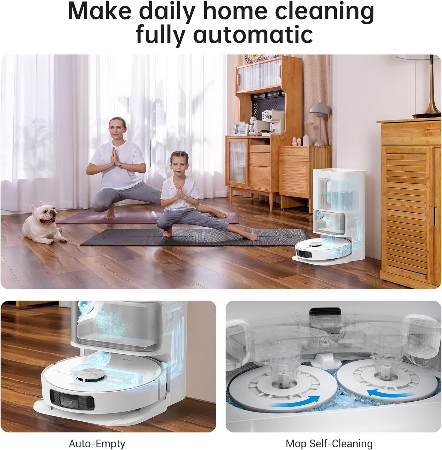 dreame L10s Ultra Robot Vacuum Cleaner with Mop, 5300Pa Robot Vacuum Cleaner Self Cleaning, Lidar Navigation, Dual Rotary Mopping, 3D Obstacle Detection, Robotic Vacuum for Hard Floor&Carpet