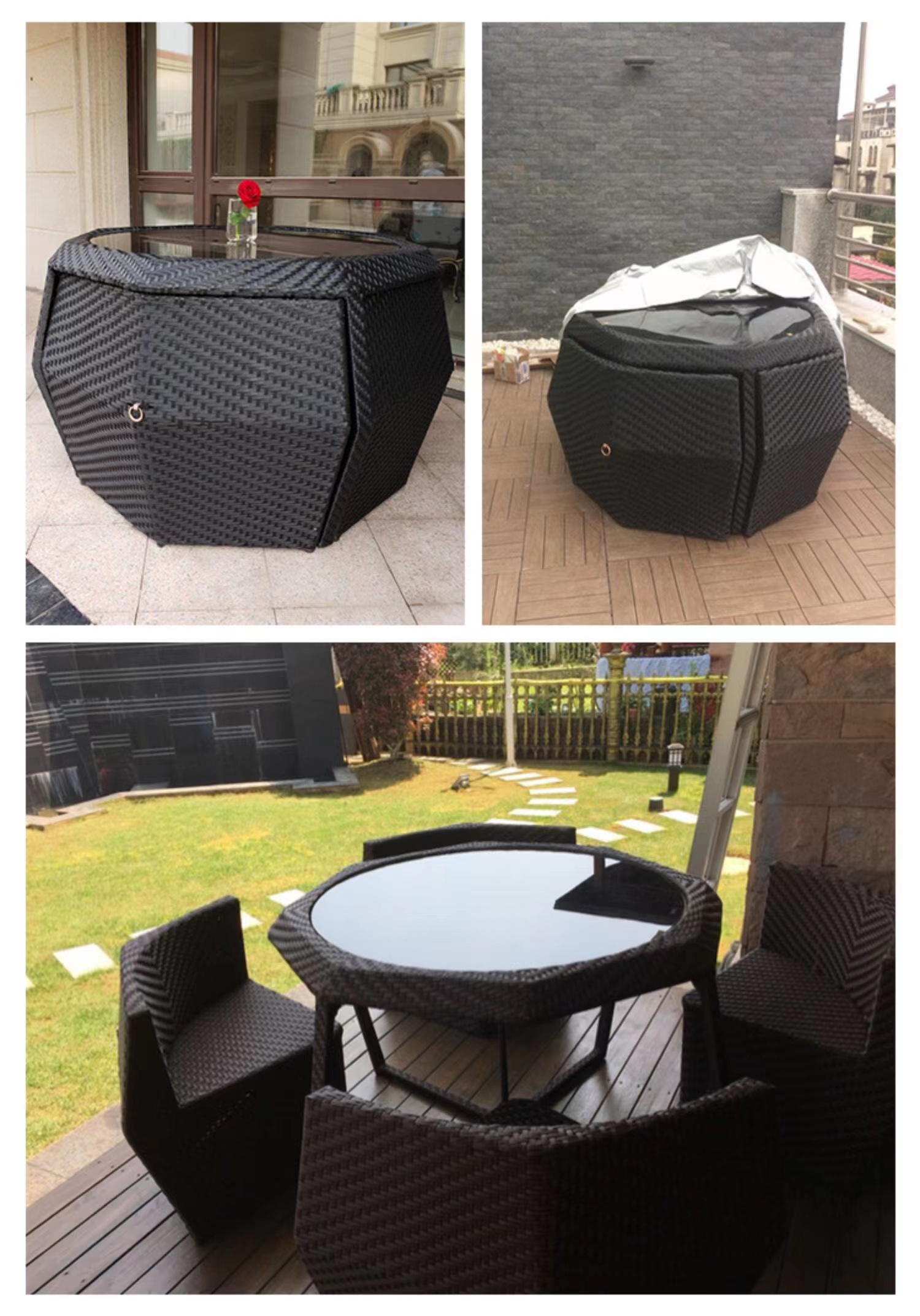 Outdoor Rattan Creative Furniture Rattan Chair Leisure Table