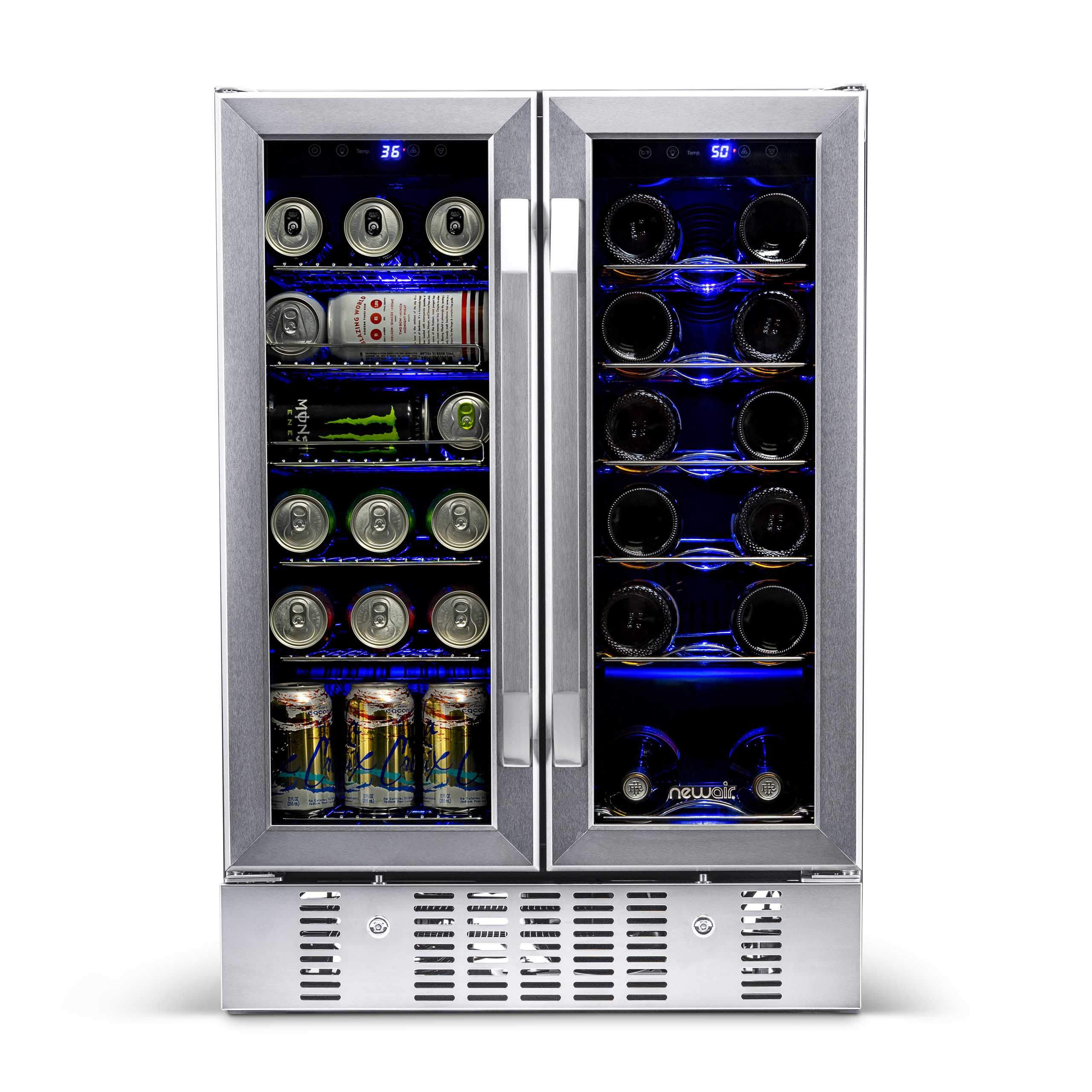【Appliances】NewAir 24” Wine and Beverage Refrigerator and Cooler, 18 Bottle and 60 Can Capacity