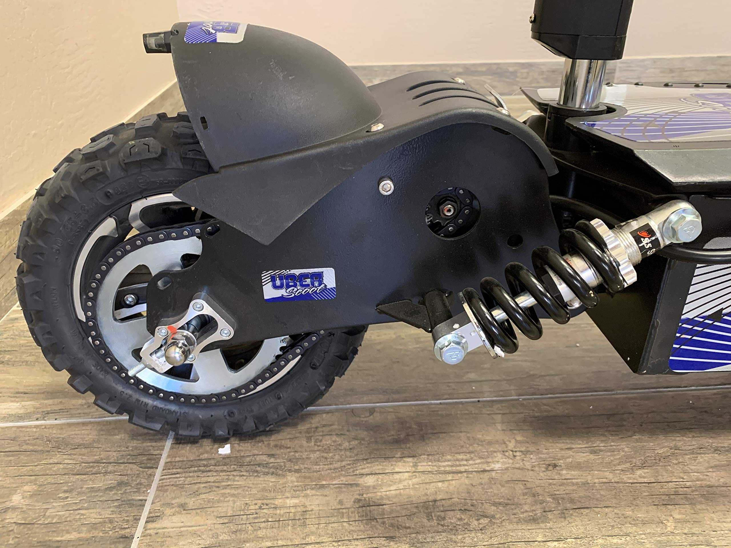 【Sports&Outdoors】UberScoot 1600w 48v Electric Scooter, Black, Large