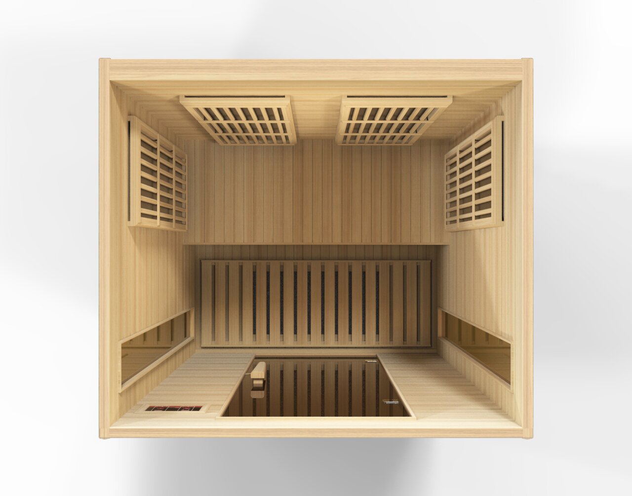 【Sports&Outdoors】Dynamic Infrared Maxxus 2 - Person Indoor Bluetooth Compatible FAR Infrared Sauna in Hemlock