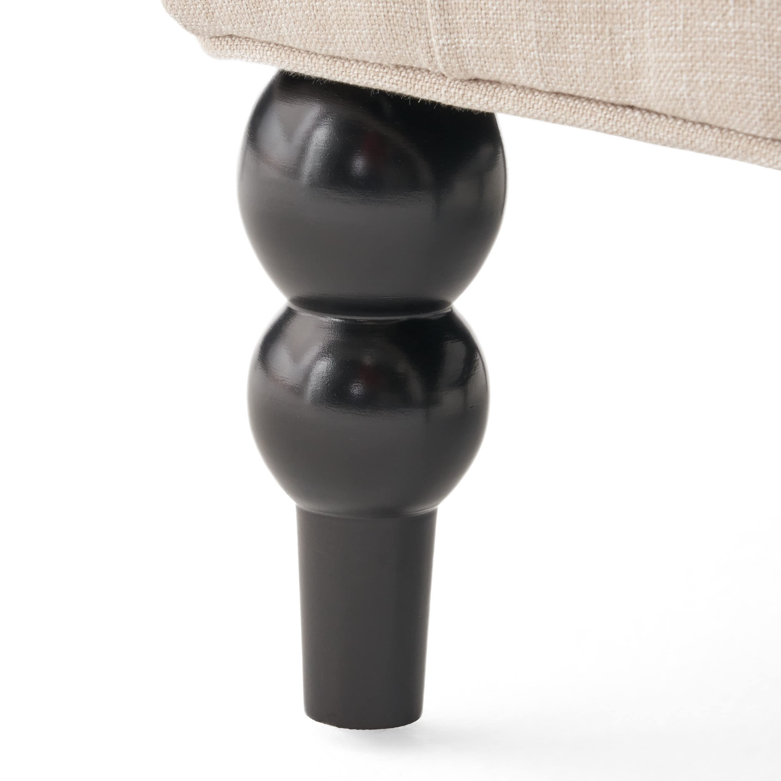 【Furniture】Great Deal Furniture Clarice Tall Wingback Tufted Fabric Accent Chair