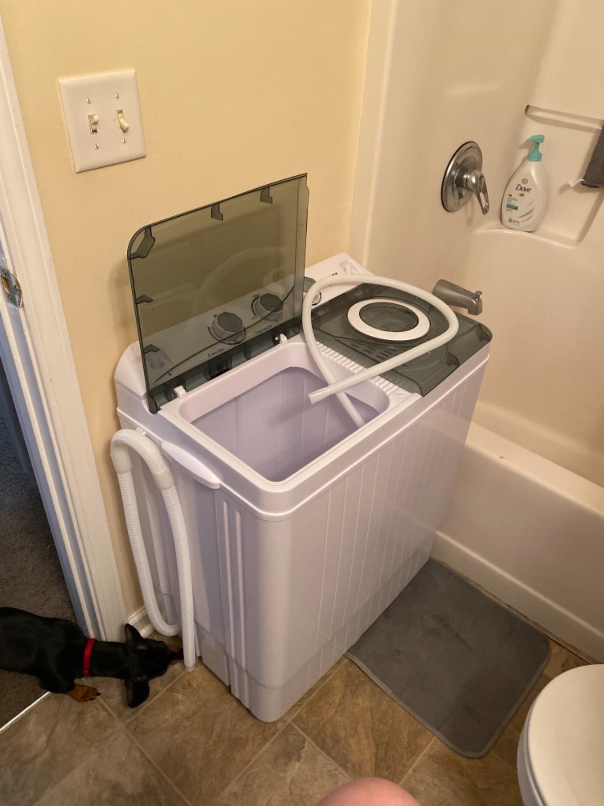 【Appliances】KUPPET Compact Twin Tub Portable Mini Washing Machine 26lbs Capacity, Washer & Spiner