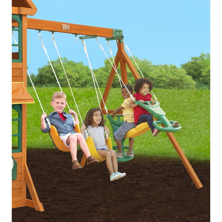 【Sports&Outdoors】Cloverdale Wooden Swing Set