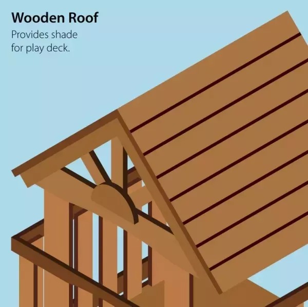 【Baby&Kids】Oak Grove Wooden Swing Set