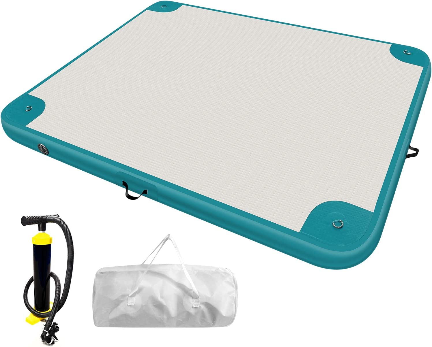 【Sports&Outdoors】Inflatable Dock Platform for Lake, Inflatable Dock Platform Floating Island Raft