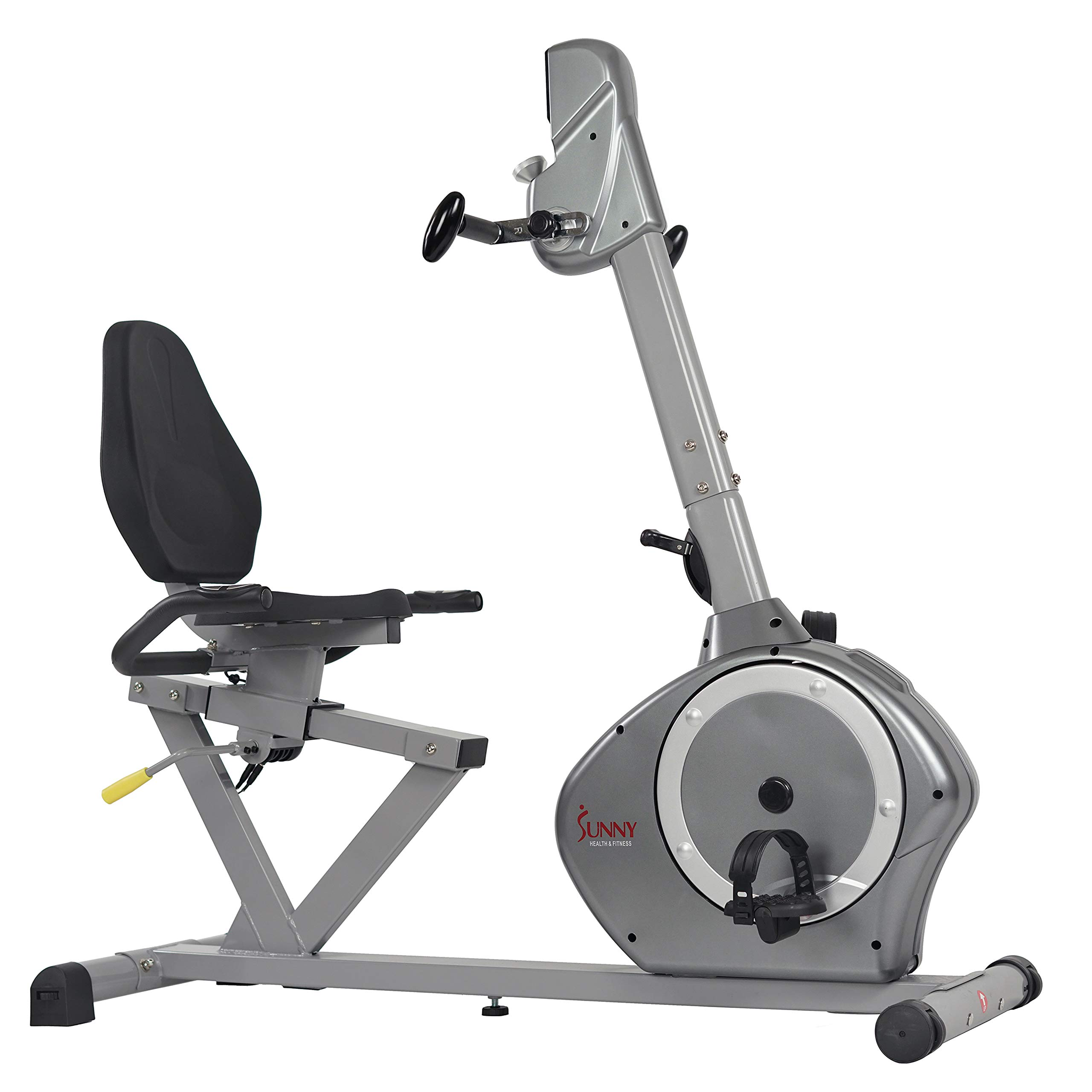 【Sports&Outdoors】Sunny Health & Fitness Recumbent Bike SF-RB4631 with Arm Exerciser, 350lb, Gray