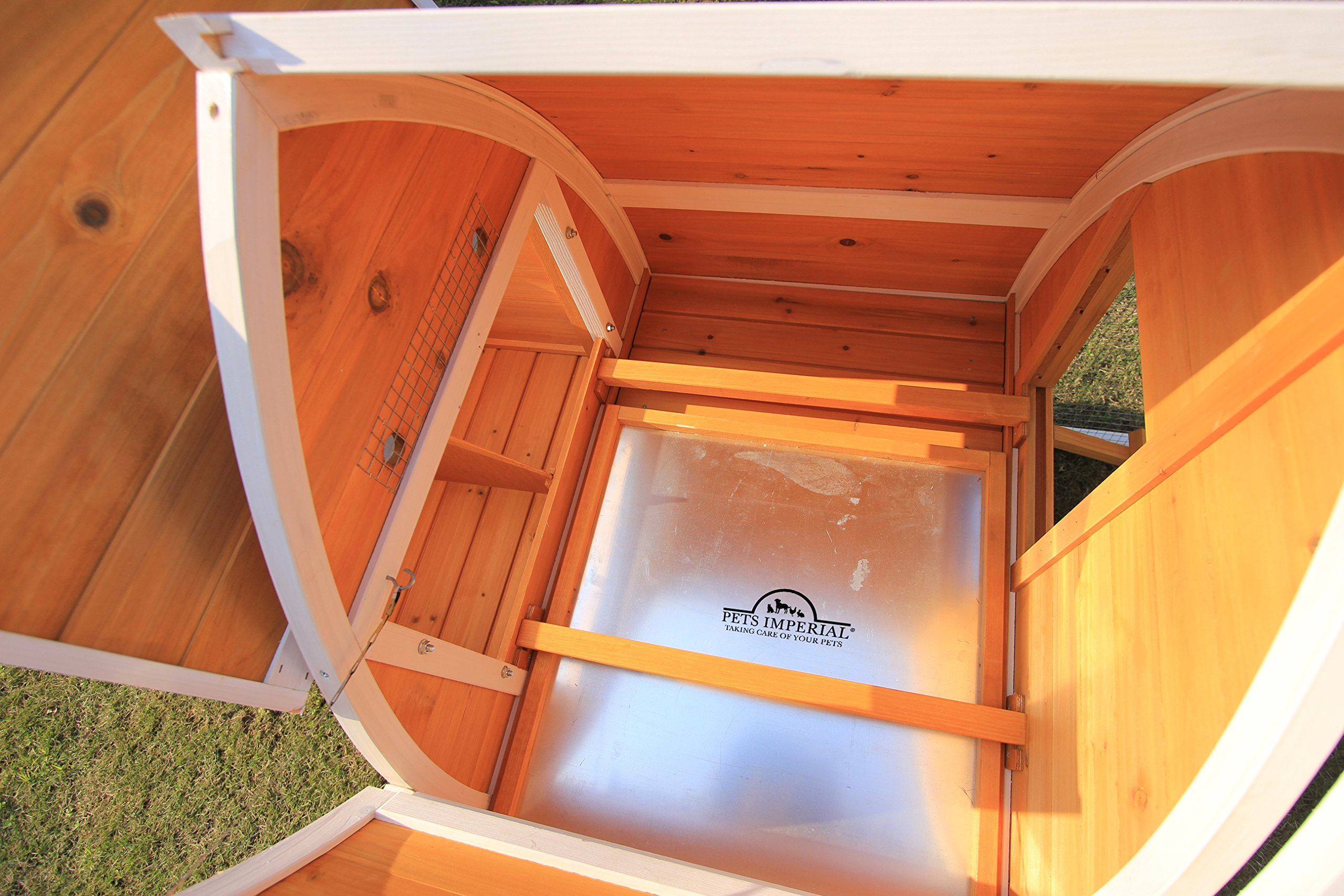 【Pet】Chicken Coop - Ark Poultry Nest Box - Chickn House with Sliding Tray & Opening Roof