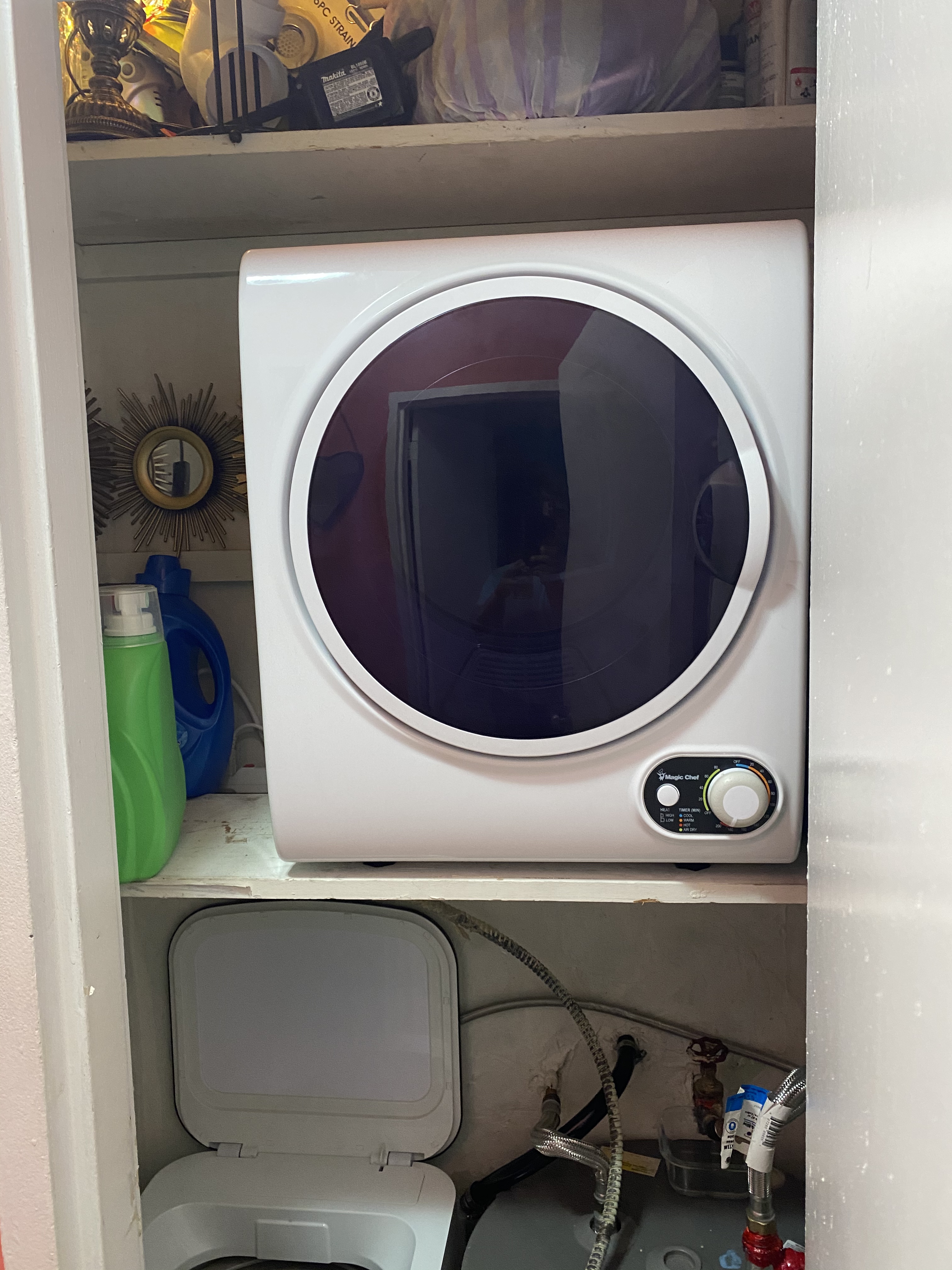 【Appliances】Magic Chef Compact Electric White MCSDRY15W 1.5 cu. ft. Laundry Dryer